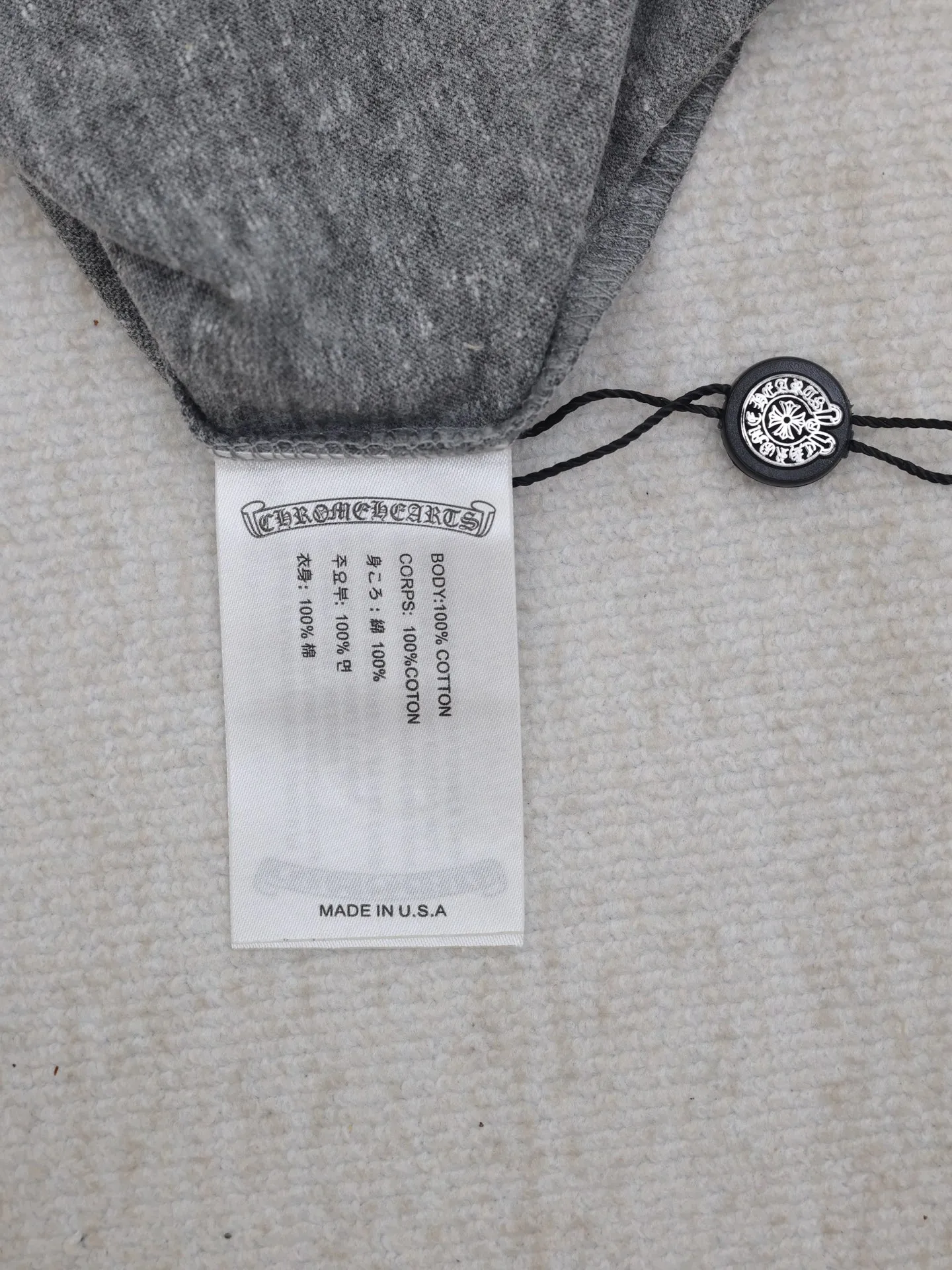 🅿️290 Chrome Heart*/Chrome Heart Ch floral gray sword short-sleeved T-shirt YB custom-dyed floral gray 26 weave 200g Gray fabric is extremely expensive and there is no current fabric in the market. Printing uses a variety of printing techniques. Customized accessories Size: S/M/L